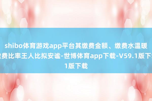 shibo体育游戏app平台其缴费金额、缴费水温暖缴费比率王人比拟安谧-世博体育app下载-V59.1版下载