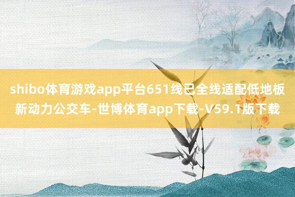 shibo体育游戏app平台651线已全线适配低地板新动力公交车-世博体育app下载-V59.1版下载