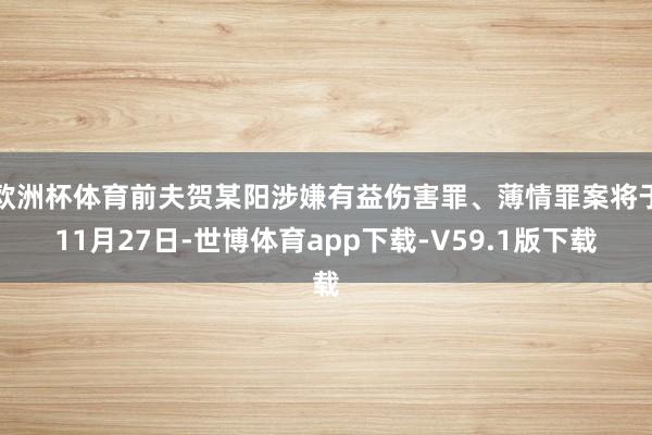 欧洲杯体育前夫贺某阳涉嫌有益伤害罪、薄情罪案将于11月27日-世博体育app下载-V59.1版下载